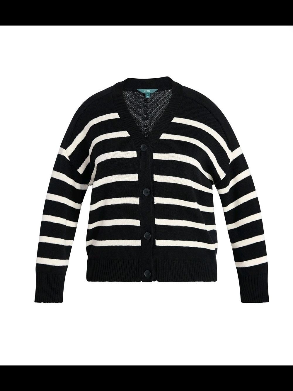 Terra & Sky Women's Plus Size Boyfriend Cotton Cardigan, Midweight